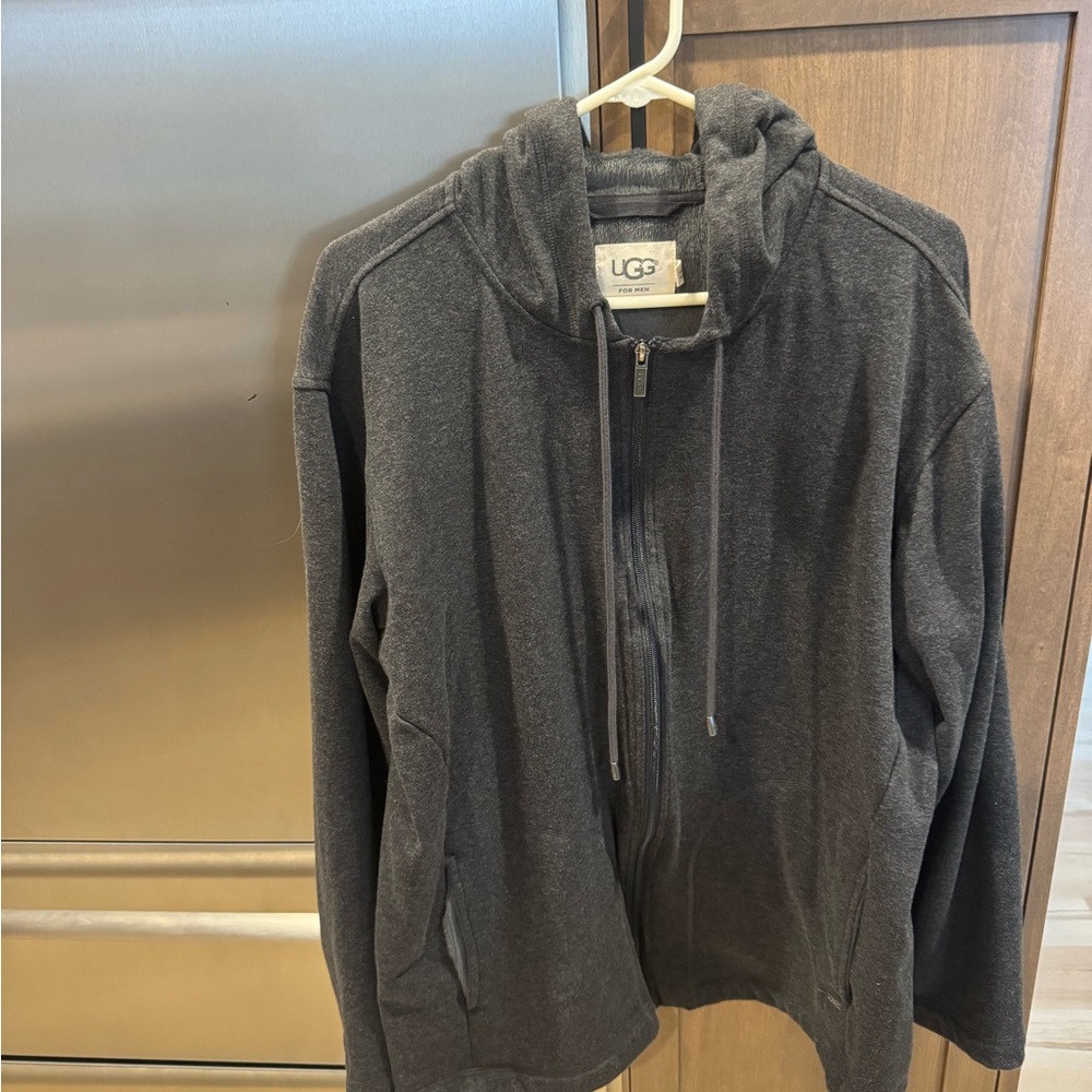 UGG Men's Grey Zip-Up Sweater